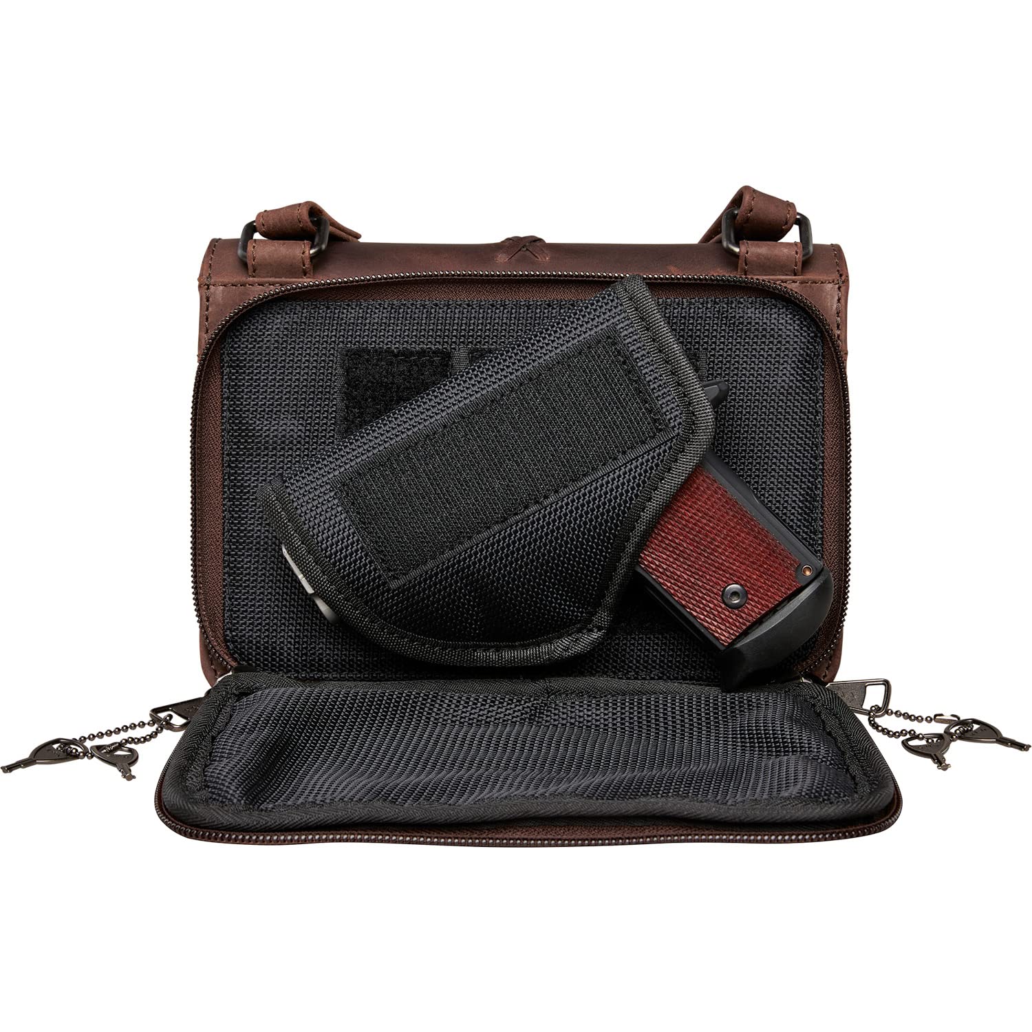 Jolene Leather Crossbody Organizer for Concealed Carry - Slim & Stylish Women's Concealment Purse for Everyday Use, Travel & Self Defense