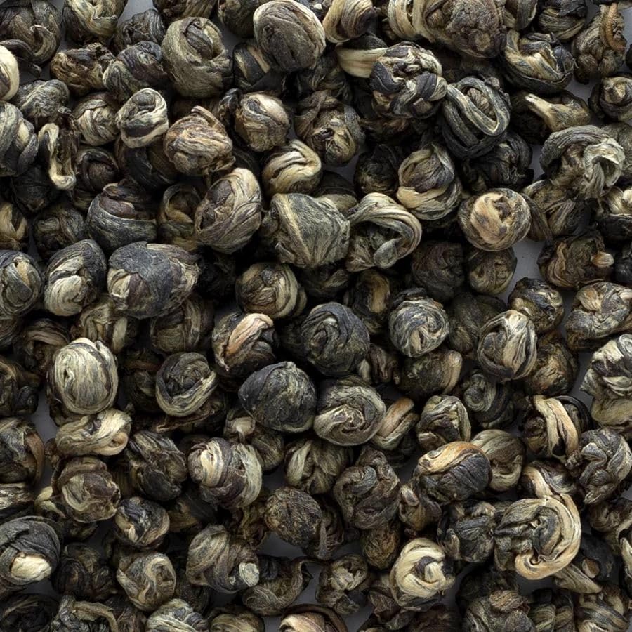 Organic Frontier Bulk Jasmine Pearls Green Tea - 16oz Premium Loose Leaf Tea for Relaxation & Wellness | USDA Certified Organic | Floral Scented Tea for Iced Tea & Stress Relief | Perfect for Home, Office, Yoga & Gifts | Enjoy During Morning Rituals, Tea Breaks & Evening Wind-Down | Great for Daily Brewing, Meditation & Special Occasions