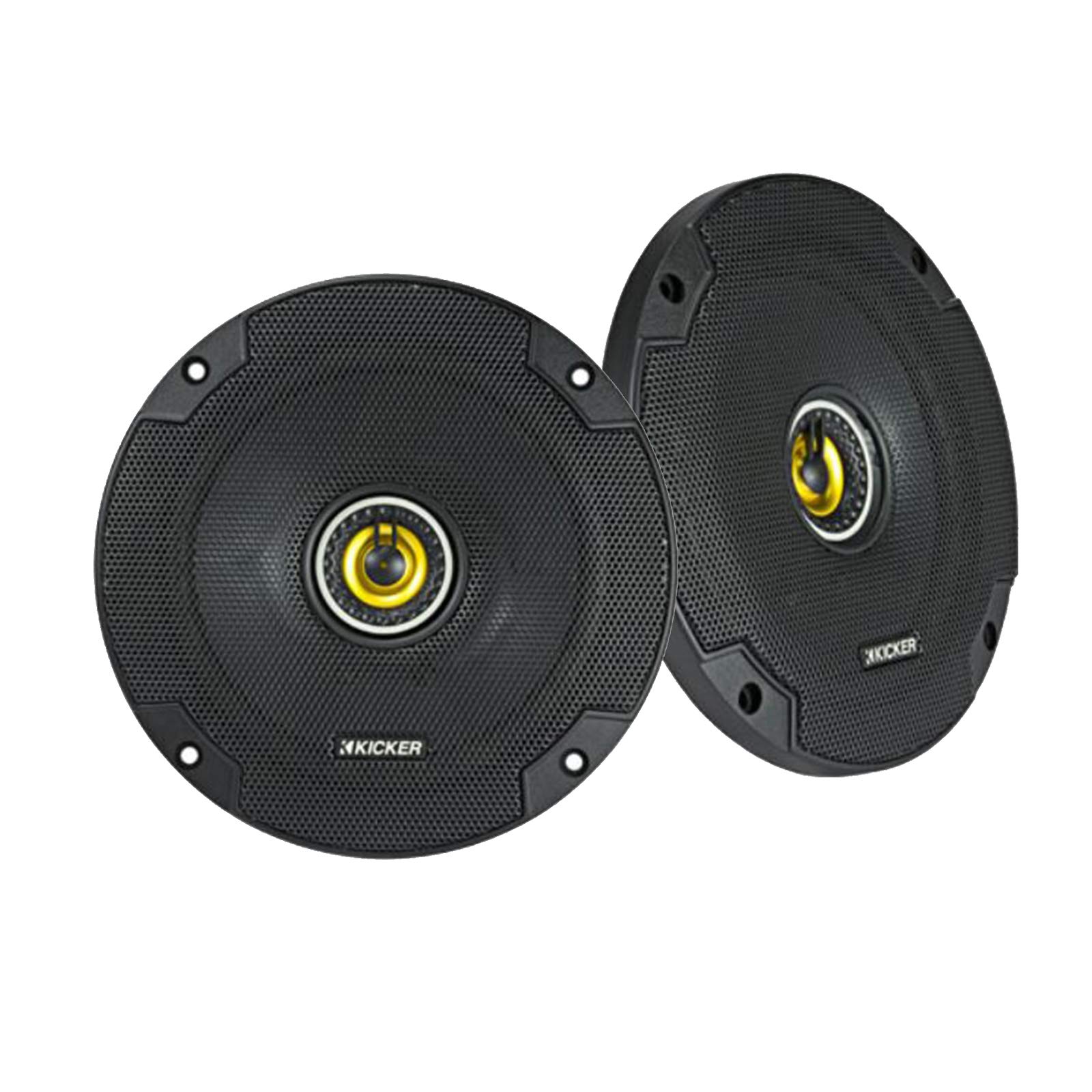 Kicker 46CSC654 - 2 Pairs of 6.5-Inch (160mm) CS-Series Coaxial Car Speakers, 4-Ohm Impedance - Perfect for Car Audio Upgrades & Truck Sound Systems