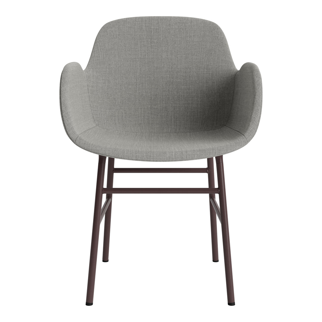 Modern Form Armchair with Sturdy Metal Legs & Soft Upholstery - Perfect for Living Room, Office, or Reading Nook