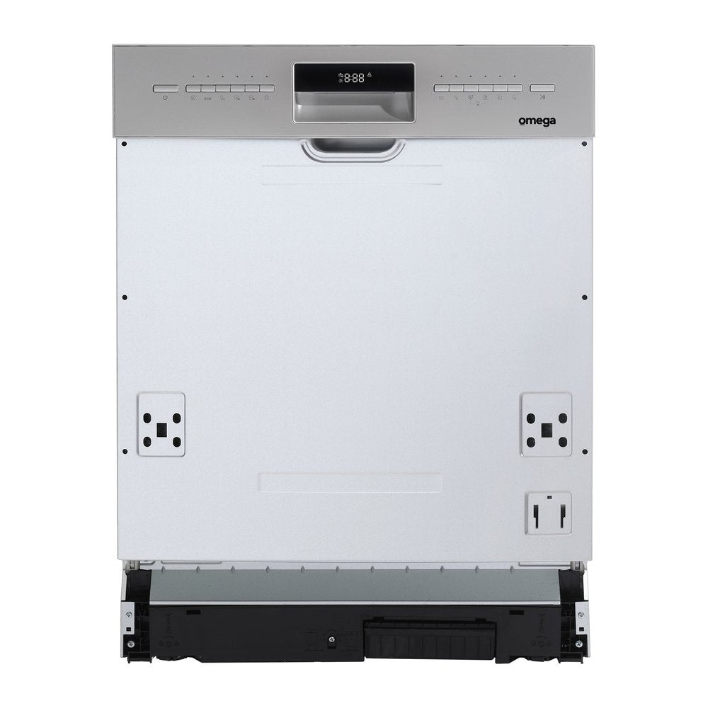 Omega 60cm Semi-Integrated Dishwasher ODWIS6015X - Energy Efficient, Quiet Operation for Modern Kitchens | Perfect for Small Families & Compact Spaces