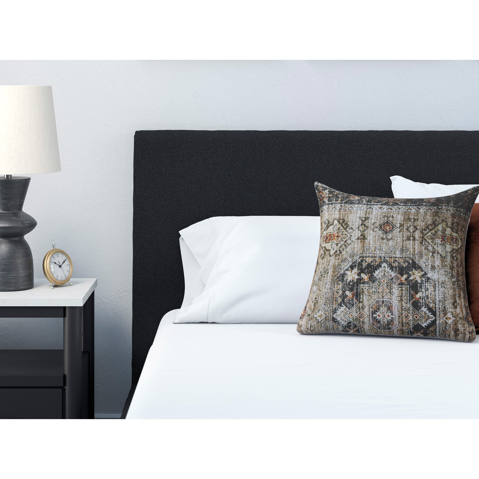 Cadmori Upholstered Queen Size Bed Frame with Button Tufted Headboard - Modern Platform Bed for Bedroom, Guest Room & Master Suite