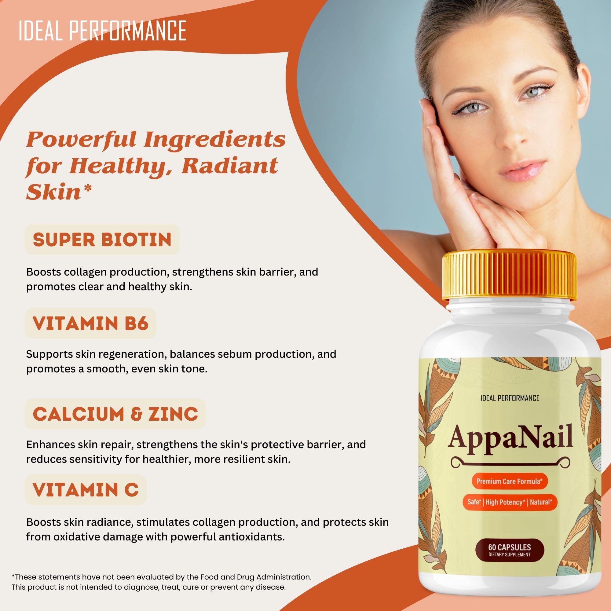 AppaNail Capsules - Maximum Strength Nail Growth Supplement for Healthy & Strong Nails - All Natural Formula with Biotin & Collagen - Daily Nail Care Vitamins (5 Pack) - Perfect for Brittle Nails, Hangnails & Nail Repair After Gel Manicures