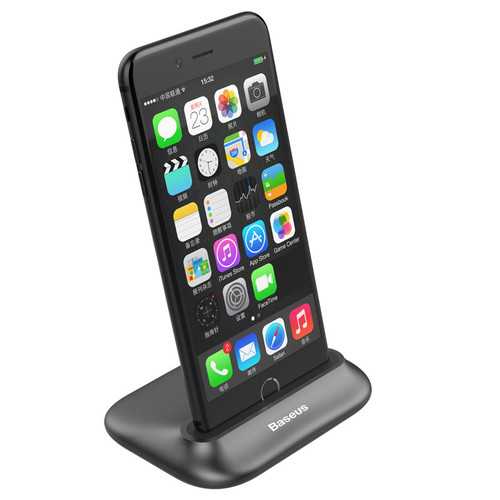 Baseus Little Volcano Charging Station Dock - 3 in 1 Desktop Phone Stand Holder for iPhone 7/8/X, Samsung, Android Phones - Perfect for Office, Home & Travel Use