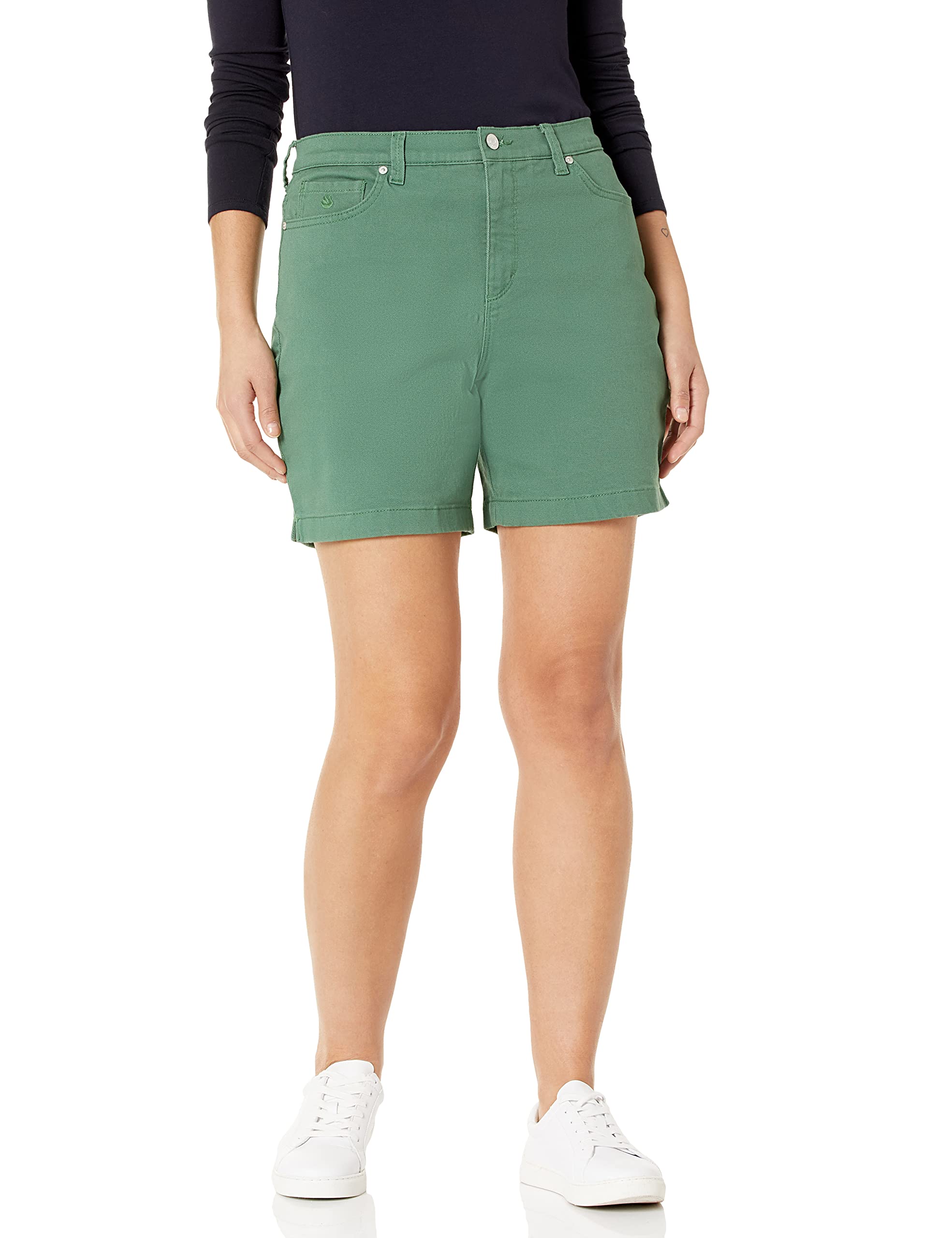 Gloria Vanderbilt Women's Amanda Classic Denim Shorts - Comfortable High Waist Jean Shorts for Casual Wear, Summer Outfits & Beach Vacations