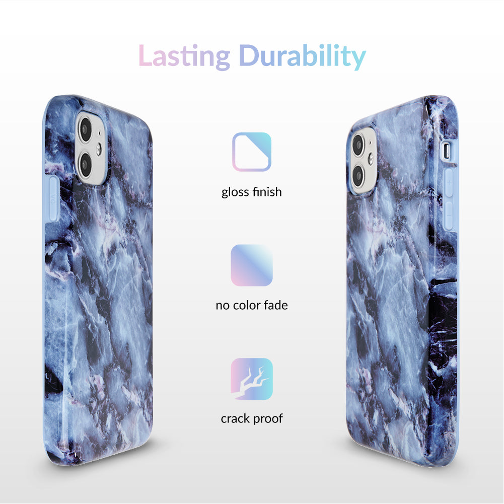Durable Blue Marble iPhone Case - Shockproof & Slim Design for iPhone [Model] - Perfect for Everyday Protection & Stylish Look at Work, School, or Travel