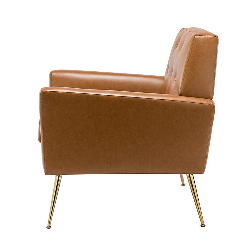 Raelynn Vegan Leather Armchair - Modern PU Leather Lounge Chair for Living Room, Office & Bedroom - Eco-Friendly Faux Leather Accent Chair for Home Decor