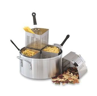 Vollrath 68129 Wear Ever 18.5 Quart Aluminum Pasta & Vegetable Pot - 14