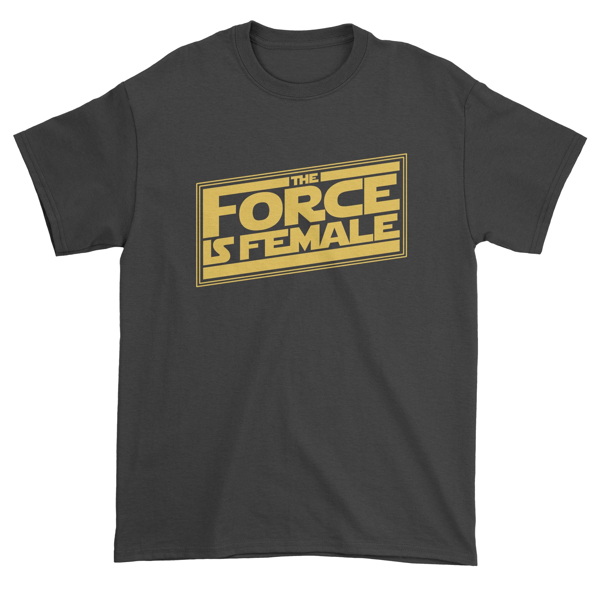 FerociTees The Force is Female Feminist Star Wars Inspired Men's T-Shirt | Geek Culture Apparel for Everyday Wear & Fandom Events
