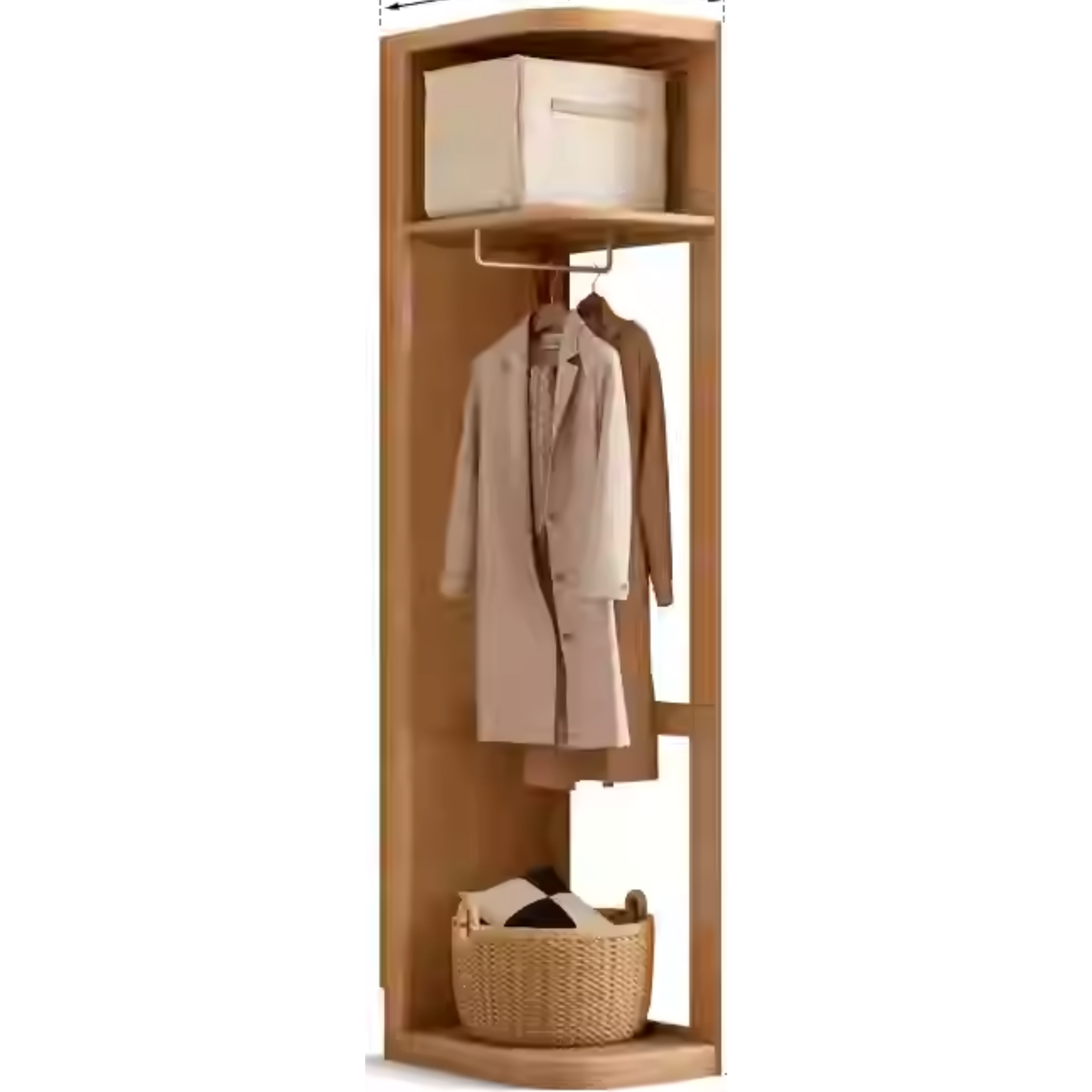 Solid Oak Wood Sliding Door Wardrobe Closet - Modern & Durable Storage for Bedroom, Living Room, or Walk-In Closet Organization