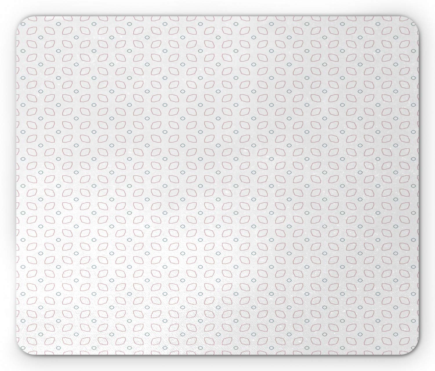 Ambesonne Minimalist Mouse Pad - Non-Slip Rubber Base with Geometric Line Design, Standard Size (White & Pale Rose) - Perfect for Office, Gaming & Home Computer Workstations