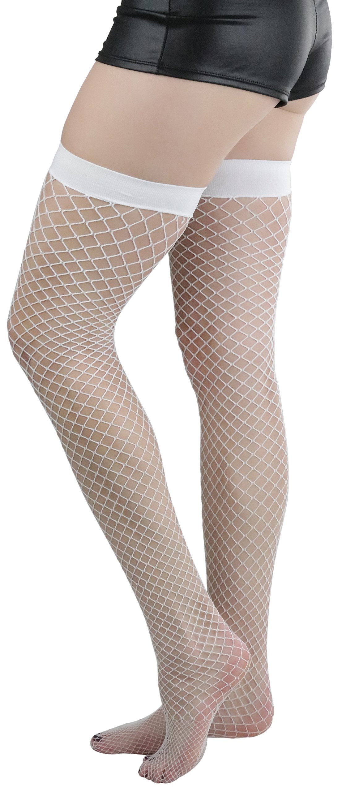 Stylish Fishnet Thigh High Stockings for Women - Bright & Vibrant Fashion Hosiery | Perfect for Parties, Cosplay & Night Out Outfits