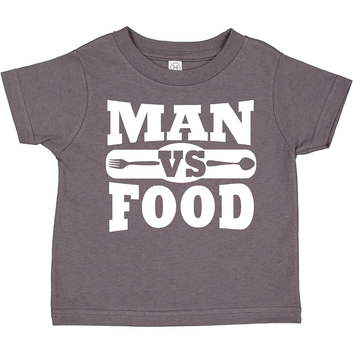 Inktastic Man Vs Food Toddler T-Shirt - Funny Kids Graphic Tee for Boys & Girls - Soft Cotton Toddler Shirt for Casual Wear & Family Outings