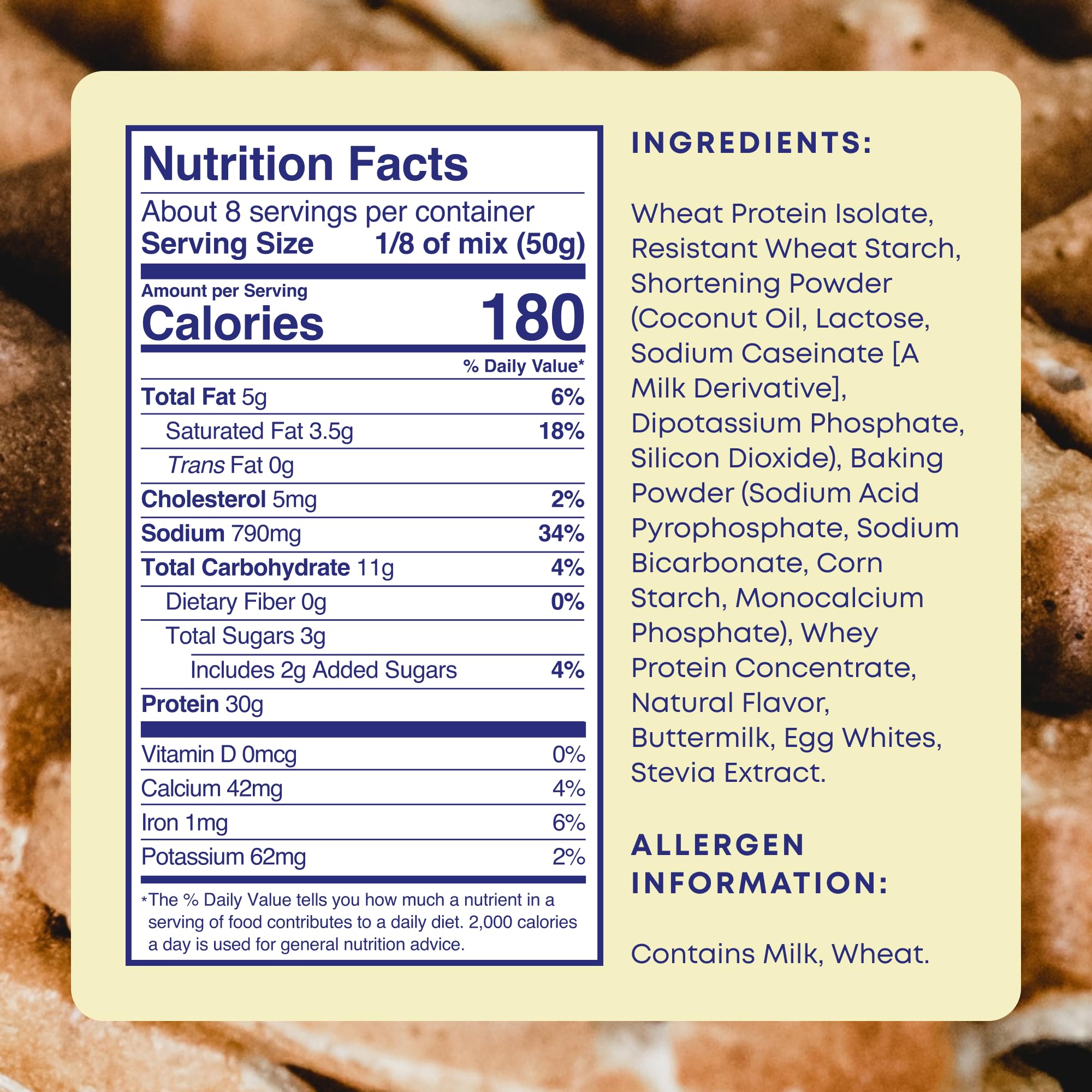 Phoros Nutrition Protein Pancake & Waffle Mix - 30g Protein, Low Carb, Keto-Friendly with Whey Protein & Whole Grains - Just Add Water (Buttermilk) - Perfect for Breakfast, Post-Workout & Healthy Lifestyle