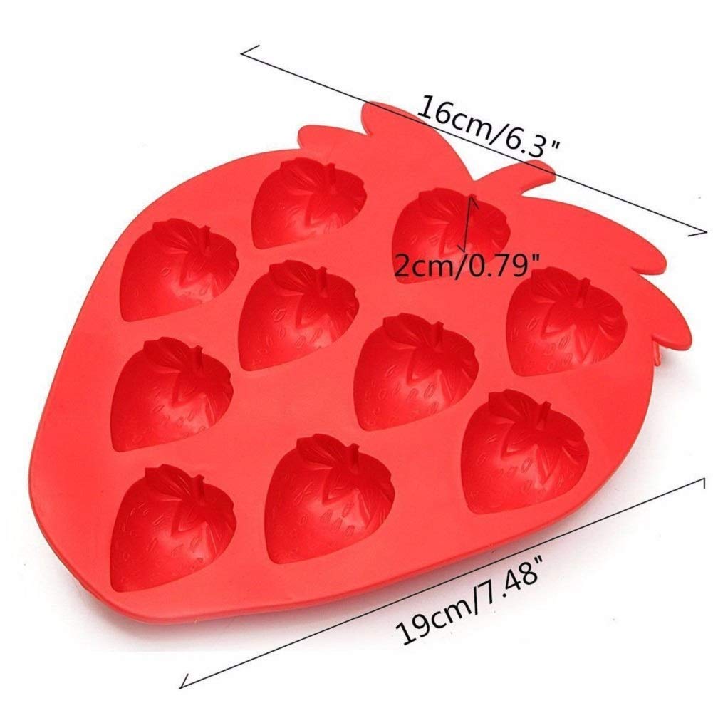 Premium Silicone Chocolate Candy Mold - Strawberry, Pineapple, Apple, Grape Shapes for Baking, Ice Cubes, Jelly, Biscuits & Gummy Candies | Flexible, Reusable & BPA-Free | Perfect for DIY Desserts, Party Treats & Holiday Baking