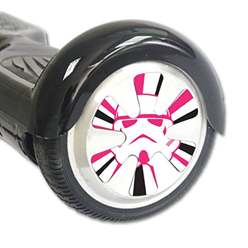 MightySkins Pink Star Rays Vinyl Wrap Cover Sticker for Balance Board & Scooter Wheels - Durable Protective Skin, Easy to Apply, Waterproof Decorative Design for Kids & Adults - Perfect for Skateboards, Longboards & Electric Scooters