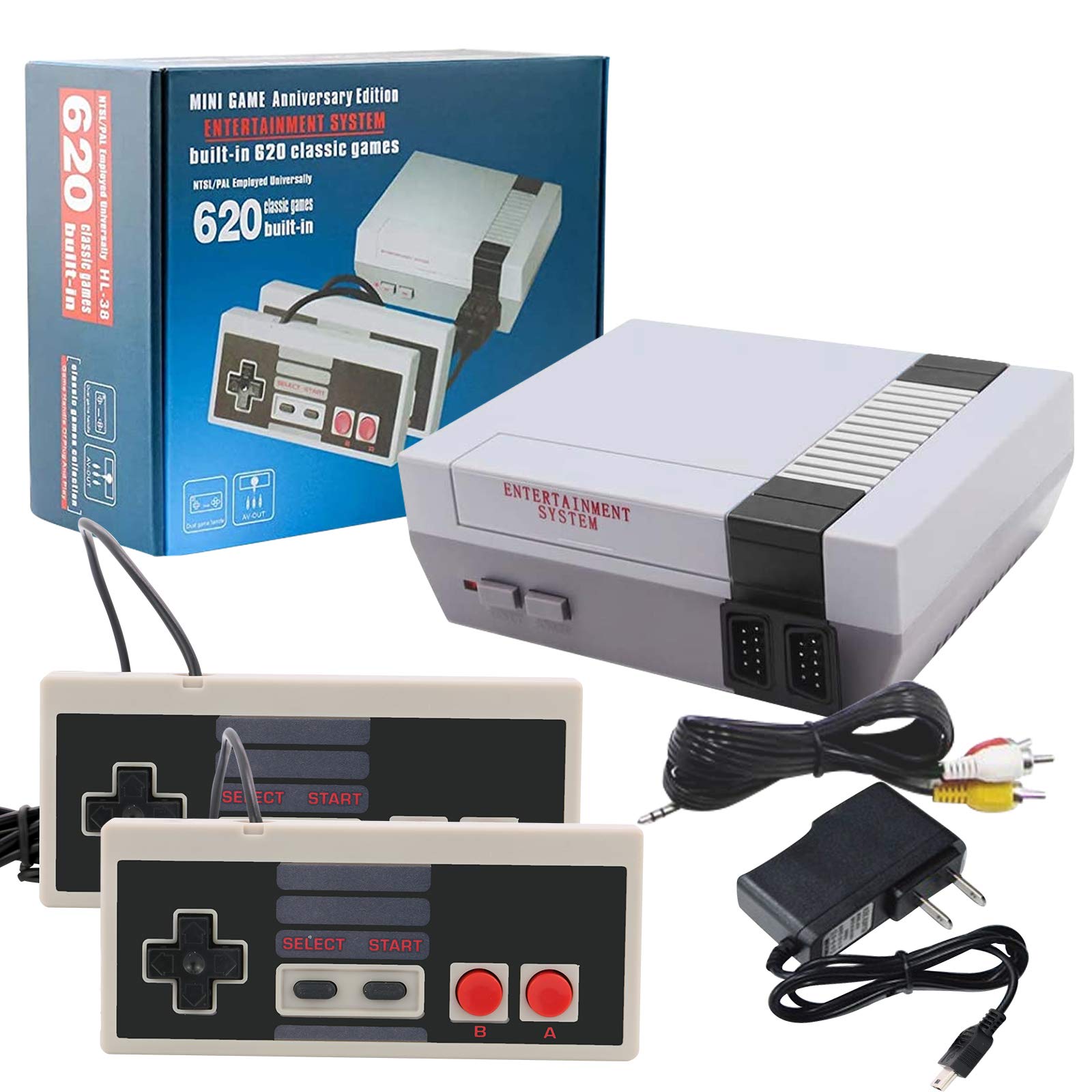 Classic Retro Video Game Console - Built-in 620 Games, 2 Player Mode, Perfect Gift for Kids & Adults | Valentine's Day, Birthday Present | Ideal for Family Game Nights & Nostalgic Entertainment