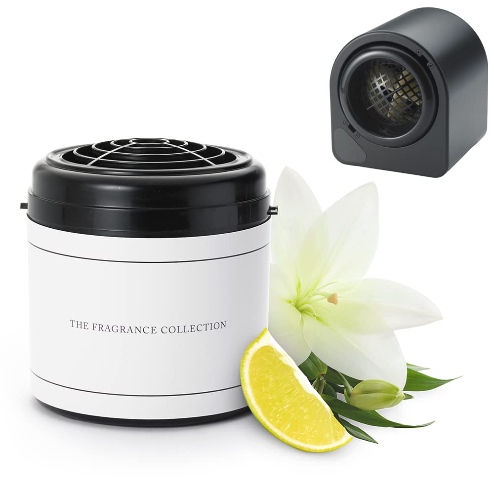 Luxury Aromatherapy Essential Oil Diffuser Set with Scent Cartridge - Leafy Greens, Citrus, Lilies & Musk Fragrance for Home Spa, Yoga & Meditation Relaxation