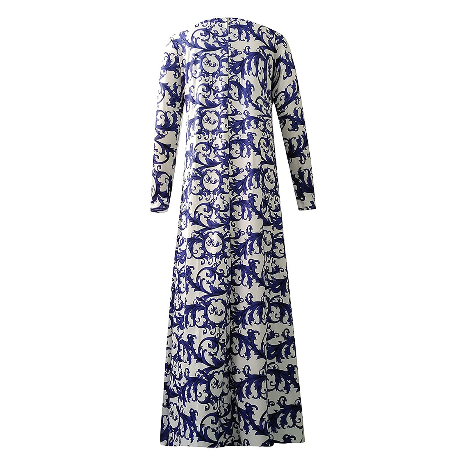 SERYU Women's Plus Size Floral Maxi Dress - Long Flowy Muslim Islamic Dress for Prayer, Eid, Wedding & Special Occasions