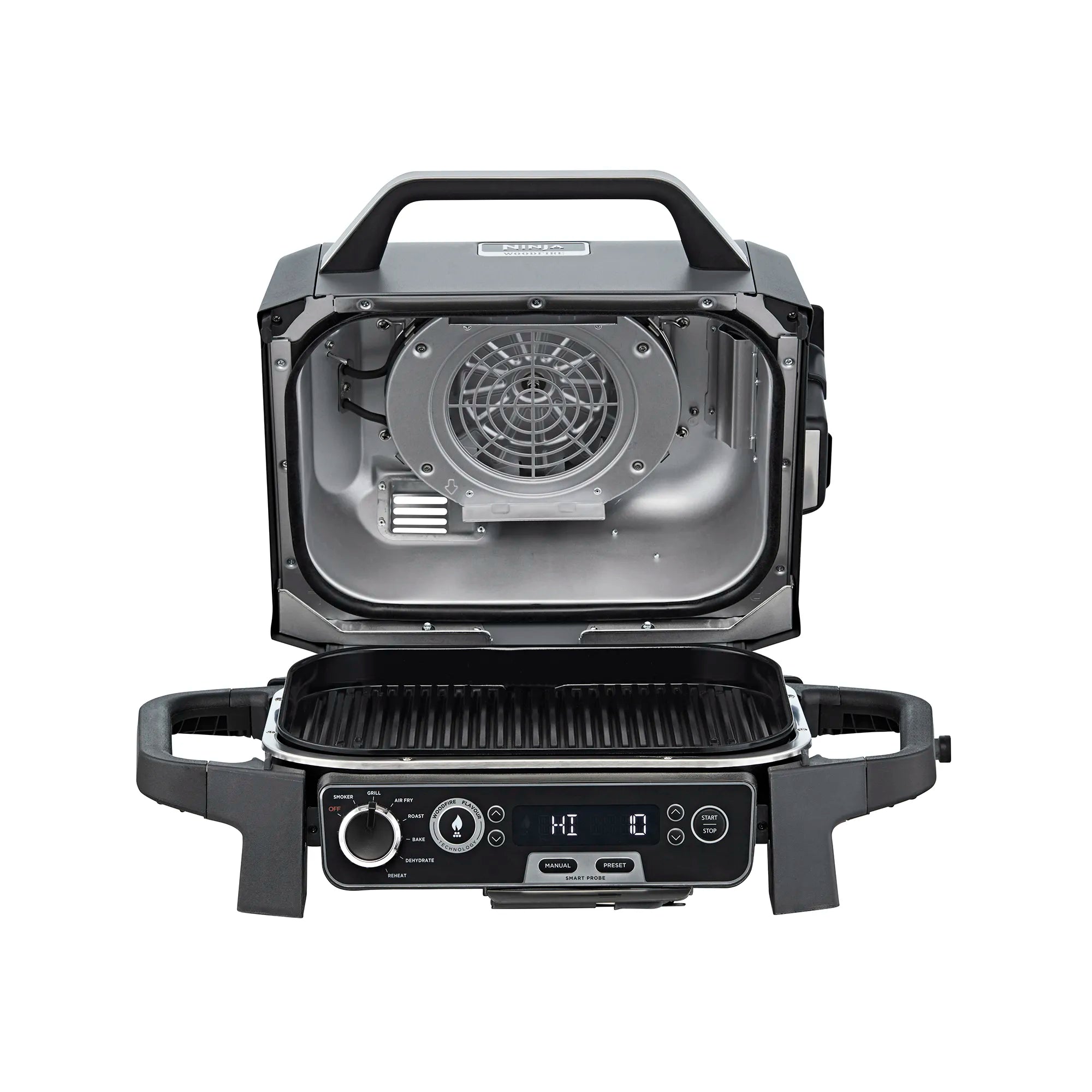 Ninja Woodfire Electric BBQ Grill & Smoker - Outdoor Cooking & Backyard Grilling for Steak, Chicken, Ribs & Vegetables | Perfect for Patio, Camping & Tailgating