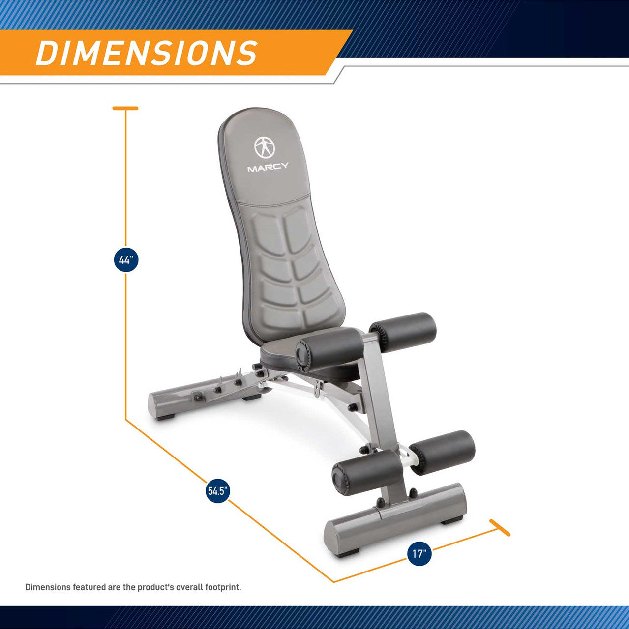 Marcy Deluxe Utility Bench SB-10100 - Adjustable Weight Bench for Home Gym, Strength Training & Full-Body Workouts - Perfect for Dumbbell Exercises, Sit-Ups & Fitness Training