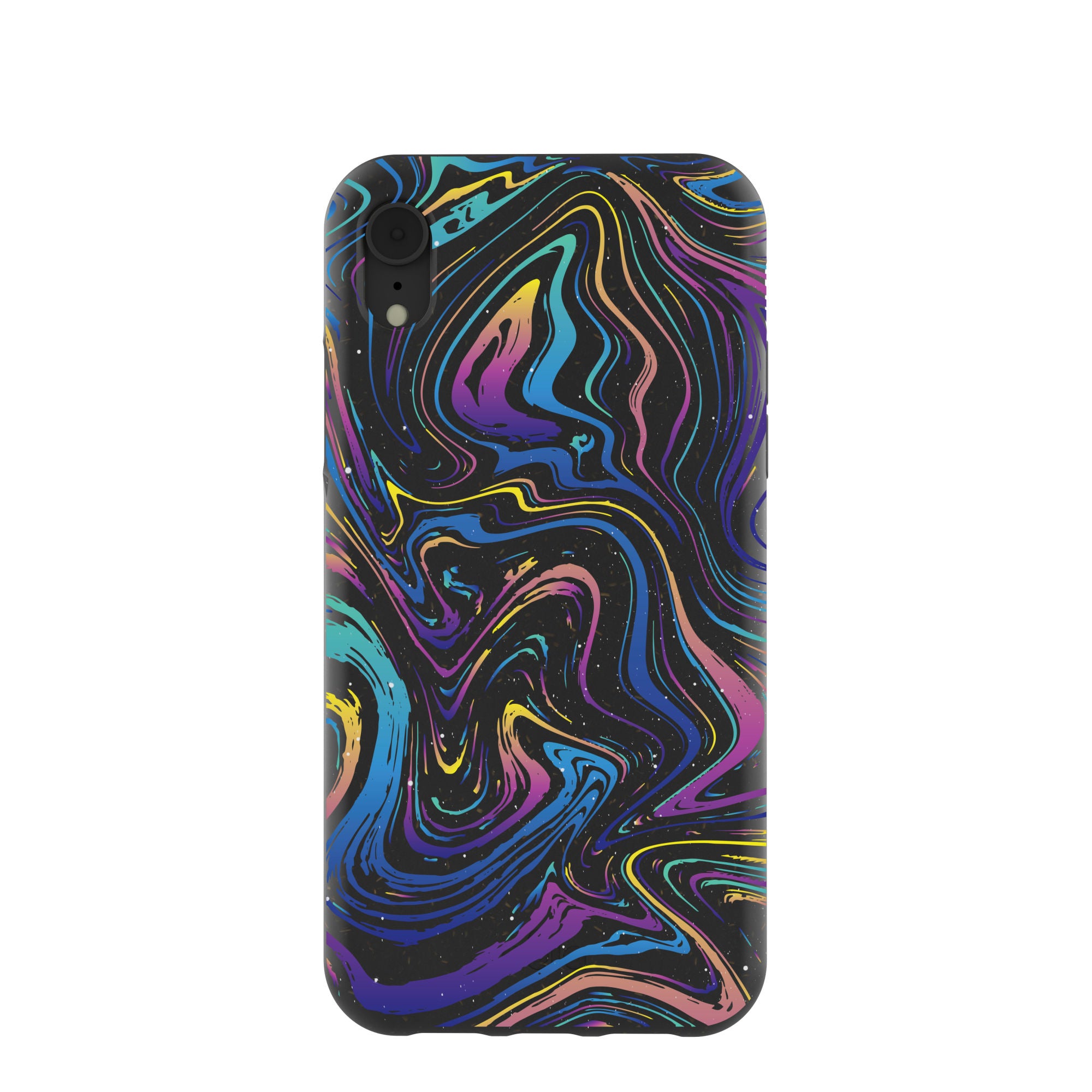 Premium Black Galaxy Swirls iPhone XR Case - Shockproof Protective Cover with Stylish Cosmic Design - Perfect for Everyday Use, Travel & Outdoor Activities