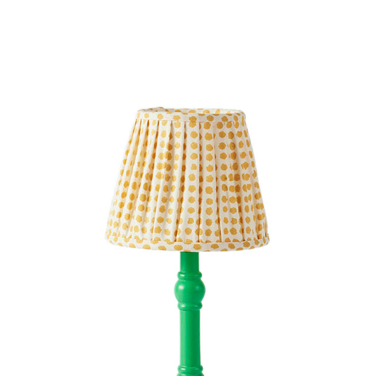 Mustard Yellow Pleated Lampshade - Small Size for Bedroom, Nursery & Living Room Lighting Decor