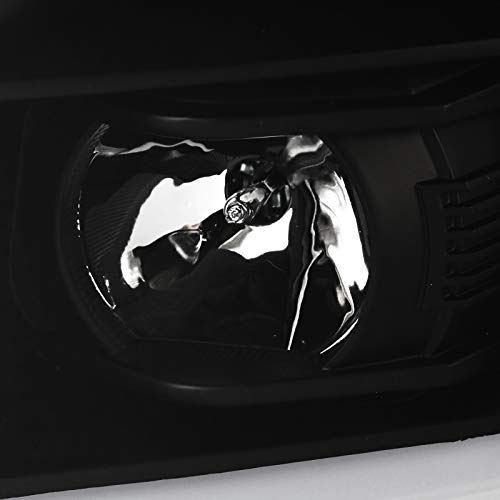Spec-D Tuning Black LED Light Bar Projector Headlights - Compatible with 2015-2020 Chevy Tahoe & Suburban - Left + Right Pair Headlamps Assembly - Enhanced Night Visibility for Off-Road & Urban Driving