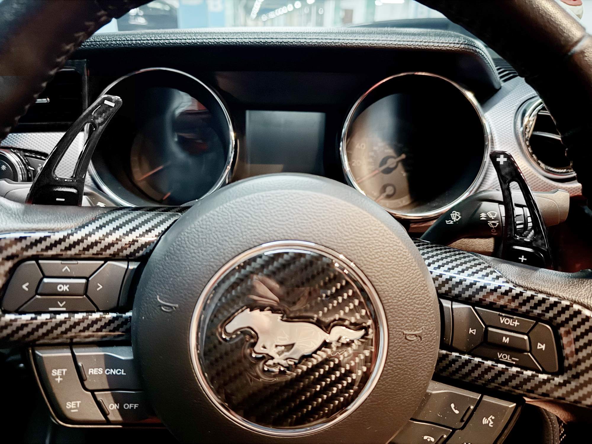 Premium Gloss Black Steering Wheel Paddle Shifters for 2015-2023 Ford Mustang - Easy Install & Enhanced Driving Experience - Perfect for Racing & Performance Upgrades