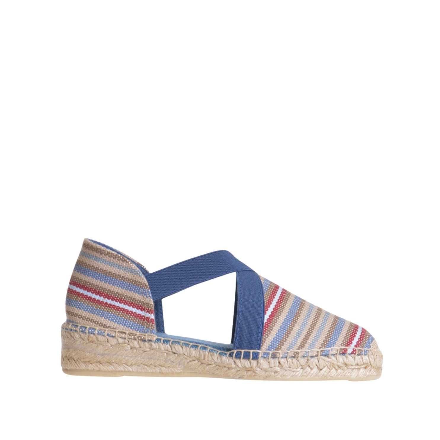 Vegan Striped Cotton Blend Flat Espadrilles for Women - Comfortable Summer Casual Shoes for Beach, Travel & Everyday Wear - Estartit