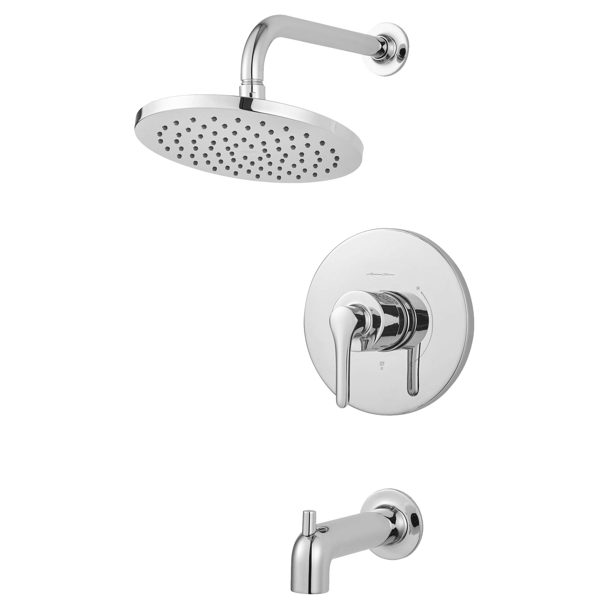 American Standard TU105502.002 Chrome Studio S Tub and Shower Trim Kit with Cartridge - 2.5 GPM Flow Rate for Bathroom Renovation | Perfect for Modern Home Bathing Experience