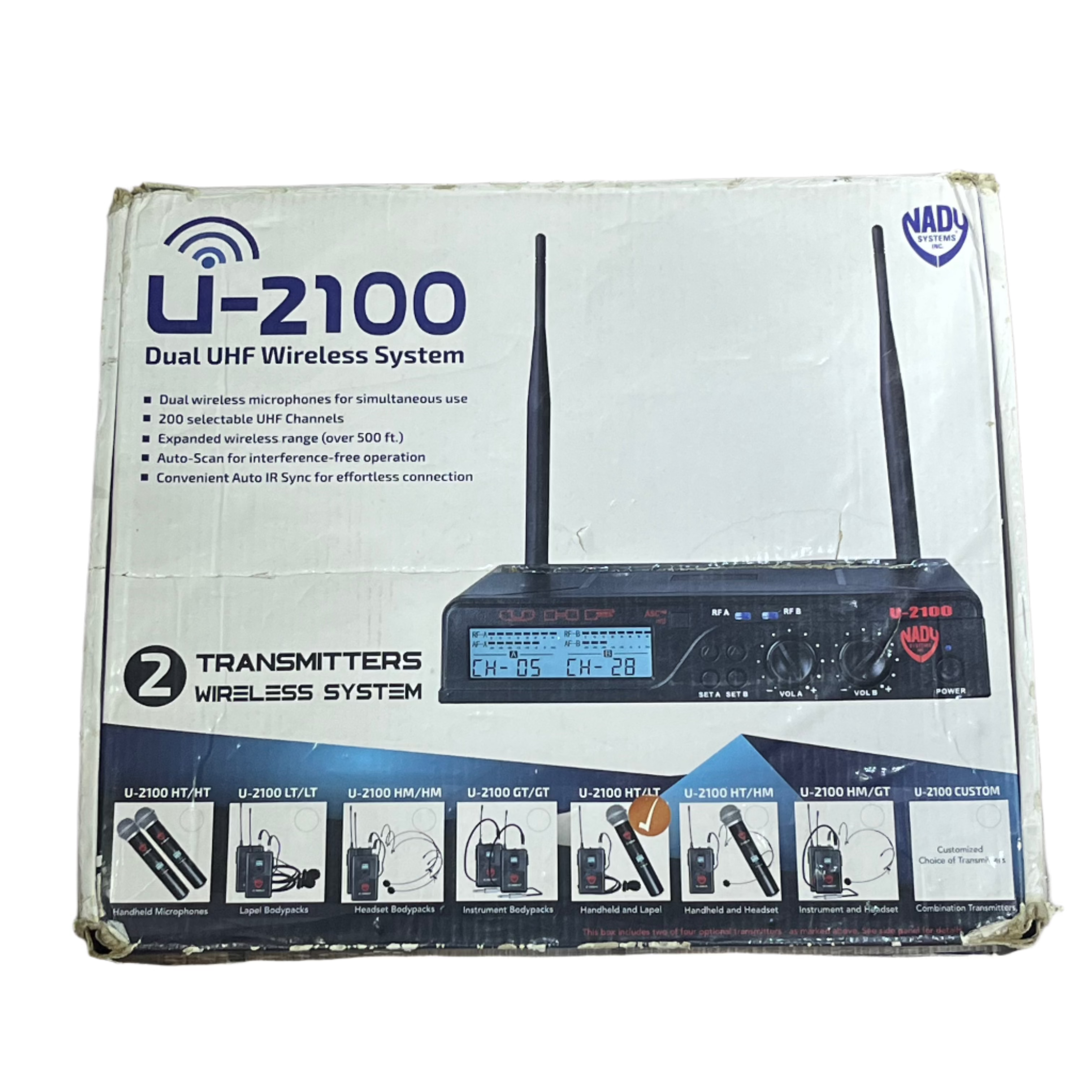 NADU U 2100 Wireless Transmitter - Professional Grade Audio Transmitter for Home Theater, Live Performances & Studio Recording | Long Range & Low Latency
