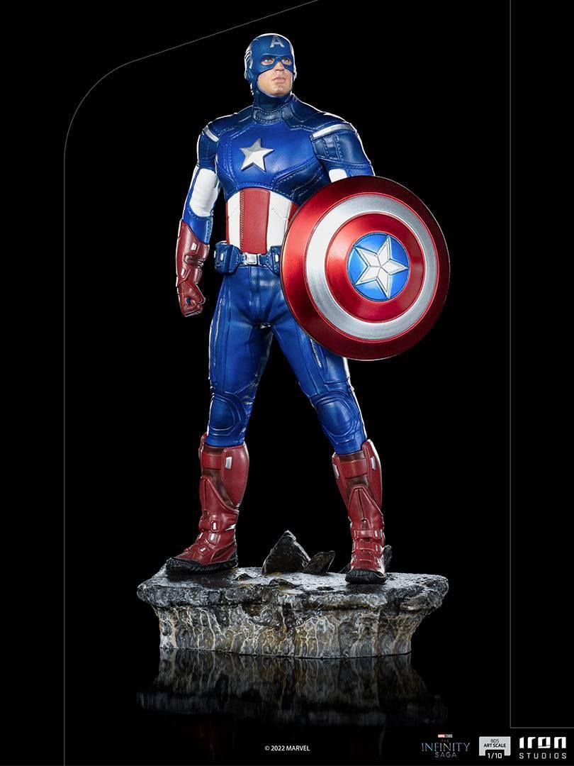 Iron Studios The Infinity Saga: Battle of NY Captain America BDS Art Scale 1/10 Statue - Marvel Avengers Collectible Figure for Display & Home Decor