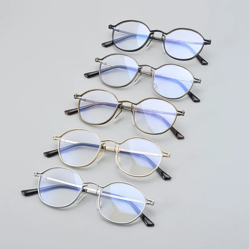 Stylish Unisex Black Titanium Eyeglasses - Oval Square Full Rim Frame 5897 | Perfect for Work, Reading & Fashion Accessories