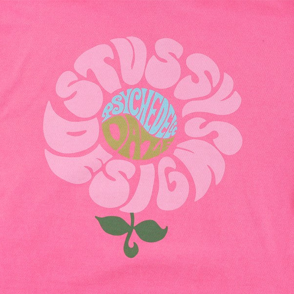 STUSSY Acid Drop Pig Dyed Tee Rose - Vintage Graphic T-Shirt for Men & Women - Streetwear Fashion for Casual Wear & Urban Outfits