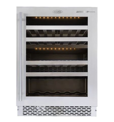Europace EWC 8041S 39-Bottle Dual Zone Wine Cooler Refrigerator - Perfect for Home Bars, Restaurants & Wine Cellars