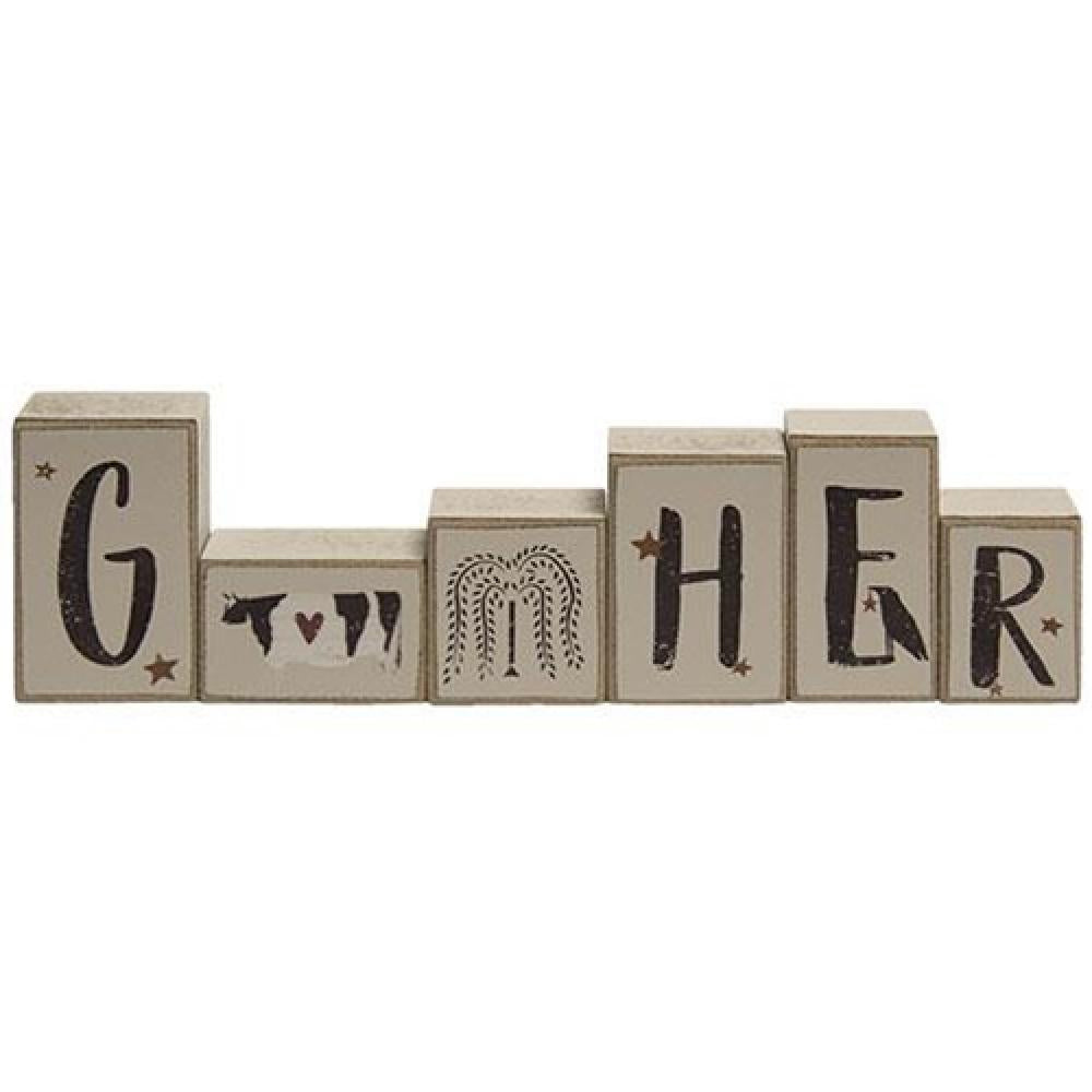 6-Piece Primitive Wooden Letter Blocks Set - Rustic Home Decor for Farmhouse, Nursery, and Wedding Centerpieces