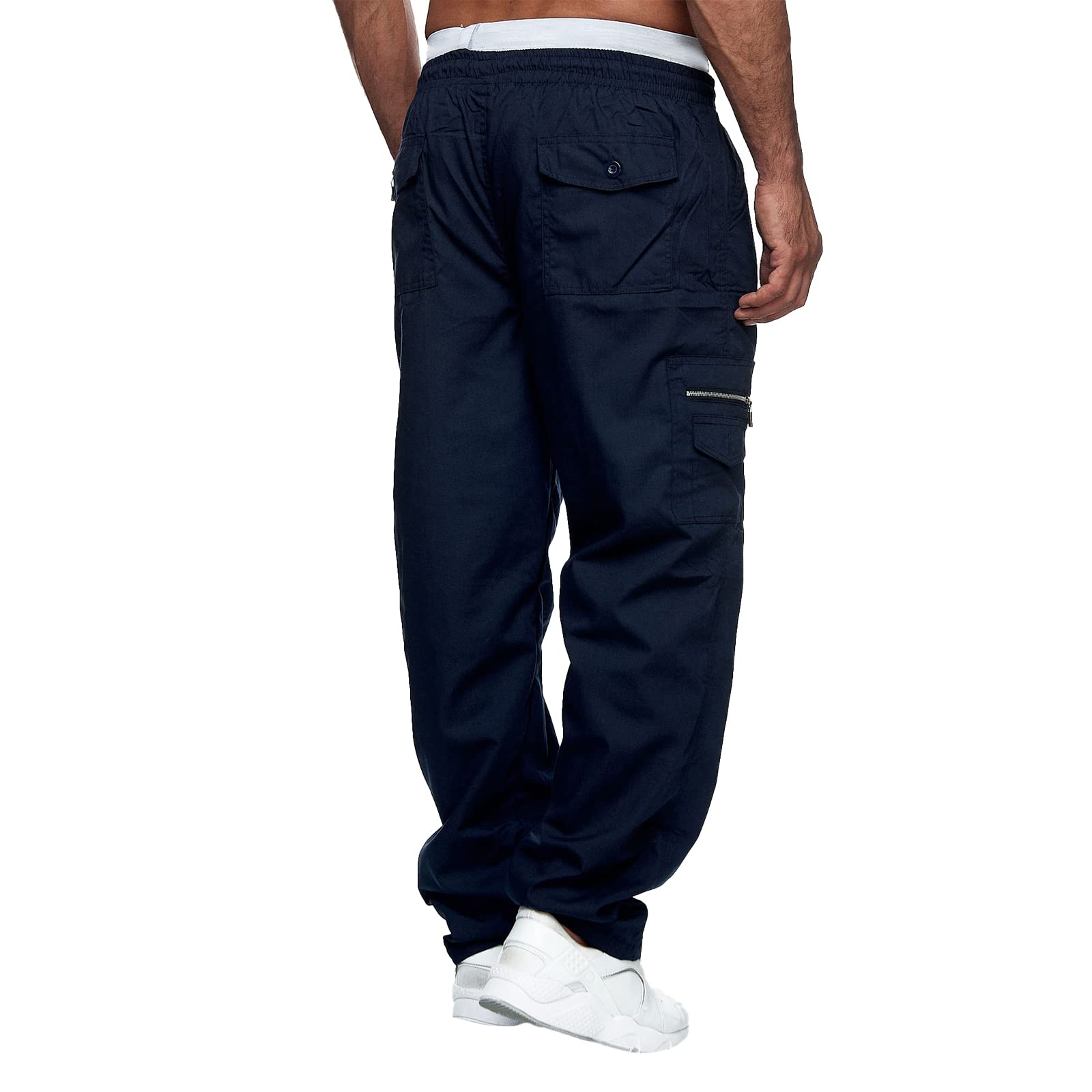 Men's Athletic Cargo Pants - Straight Fit Tactical Jogging Pants for Outdoor Activities, Hiking, Fishing & Casual Wear | Durable & Comfortable Workout Trousers
