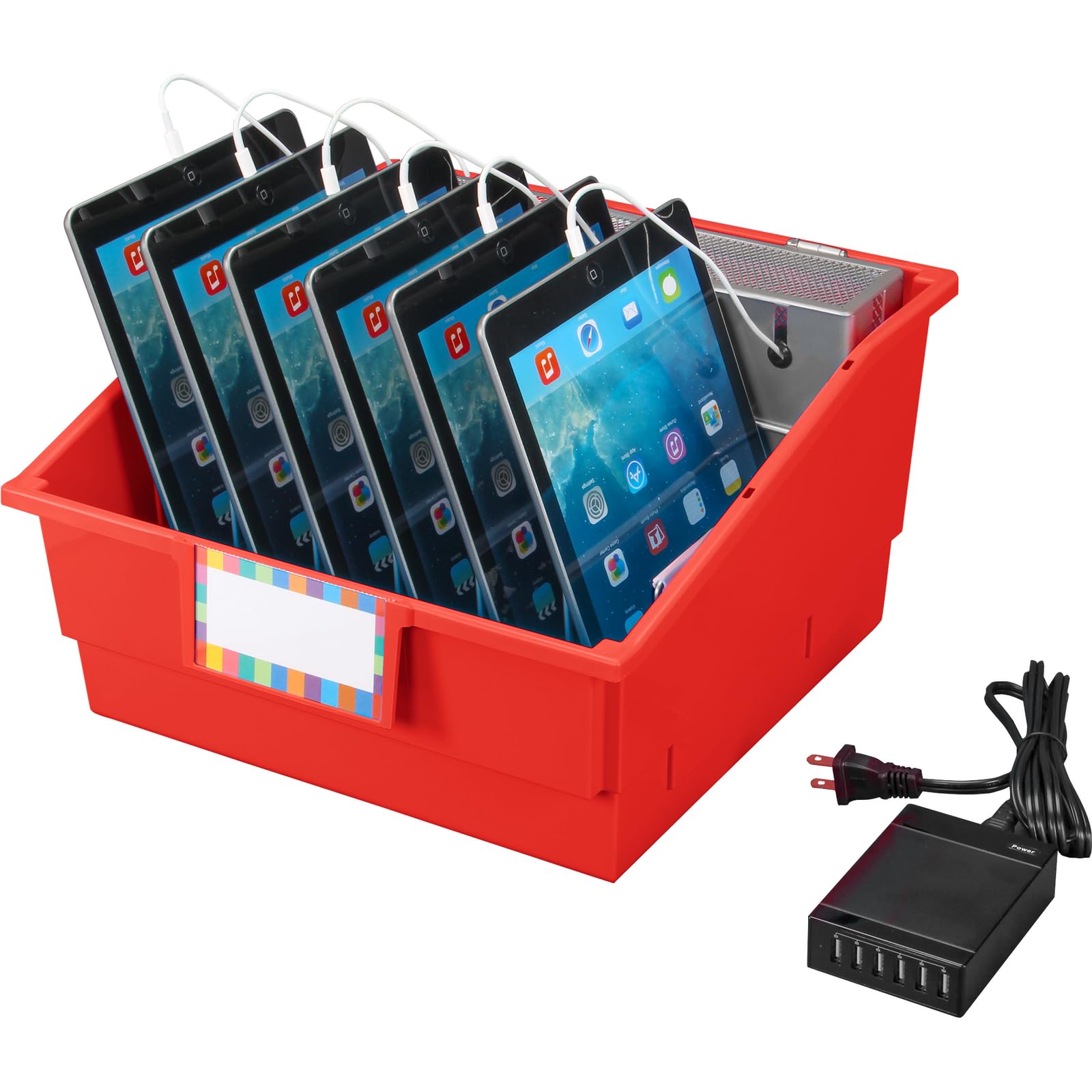 Really Good Stuff Tablet Storage and Charging Station - Organize & Charge Multiple Tablets - Perfect for Schools, Offices & Home Use