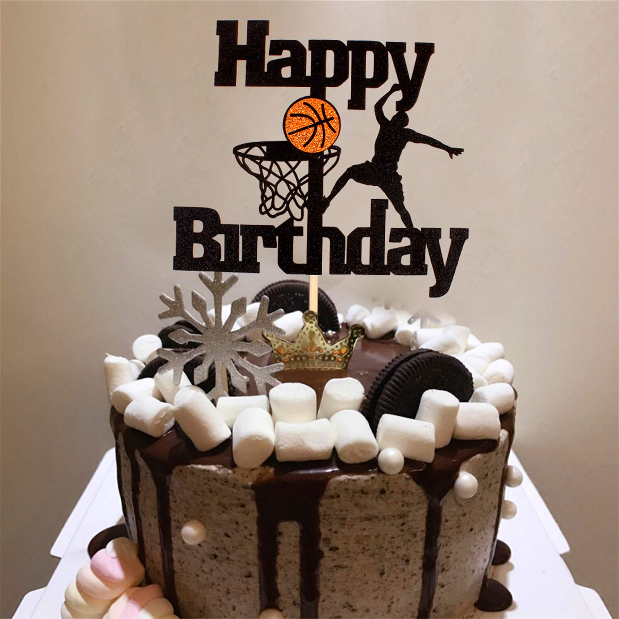 Basketball Cake Topper for Birthday Party - Men, Boys, Dads