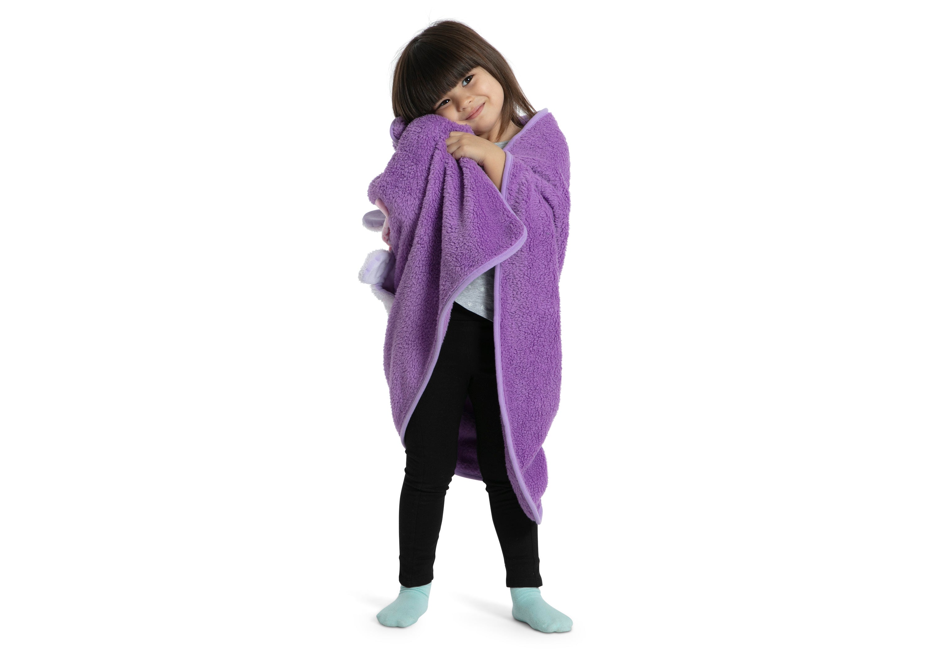 Cozy Sherpa Fleece Throw Blanket with Storage Pocket - Soft Warm Kids Blanket for Bedroom, Couch & Travel - Perfect for Nap Time, Movie Nights and Car Rides
