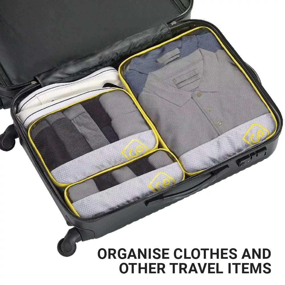 Go Travel Triple Packing Cubes - 3-Piece Set for Organizing Luggage & Suitcases | Perfect for Travel, Business Trips & Weekend Getaways