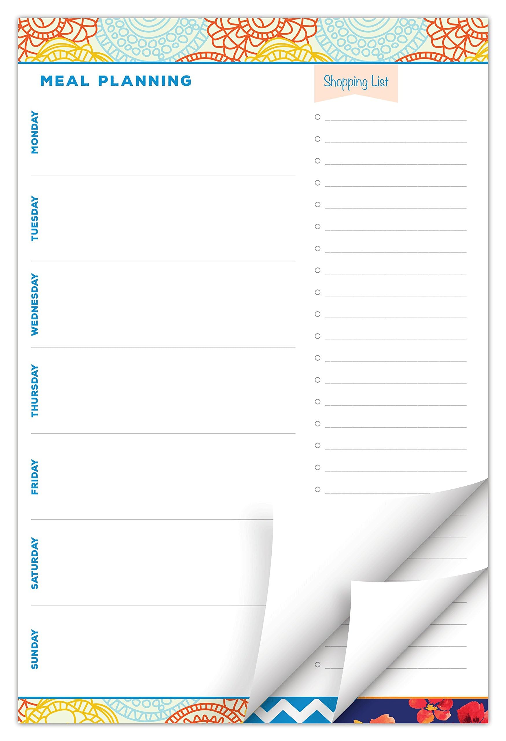 6x9 Inch Meal Planning Notepad - 80 Sheets | Weekly & Monthly Food Planner for Grocery Lists & Healthy Eating | Perfect for Kitchen, Office & Meal Prep