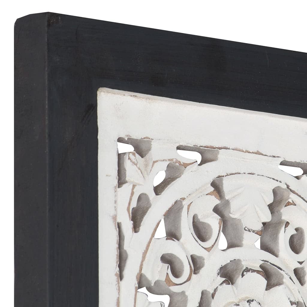 vidaXL Handcrafted MDF Wall Panel - Elegant Black & White Home Decor - Durable & Easy to Clean - Perfect for Living Room, Bedroom & Office Wall Decoration