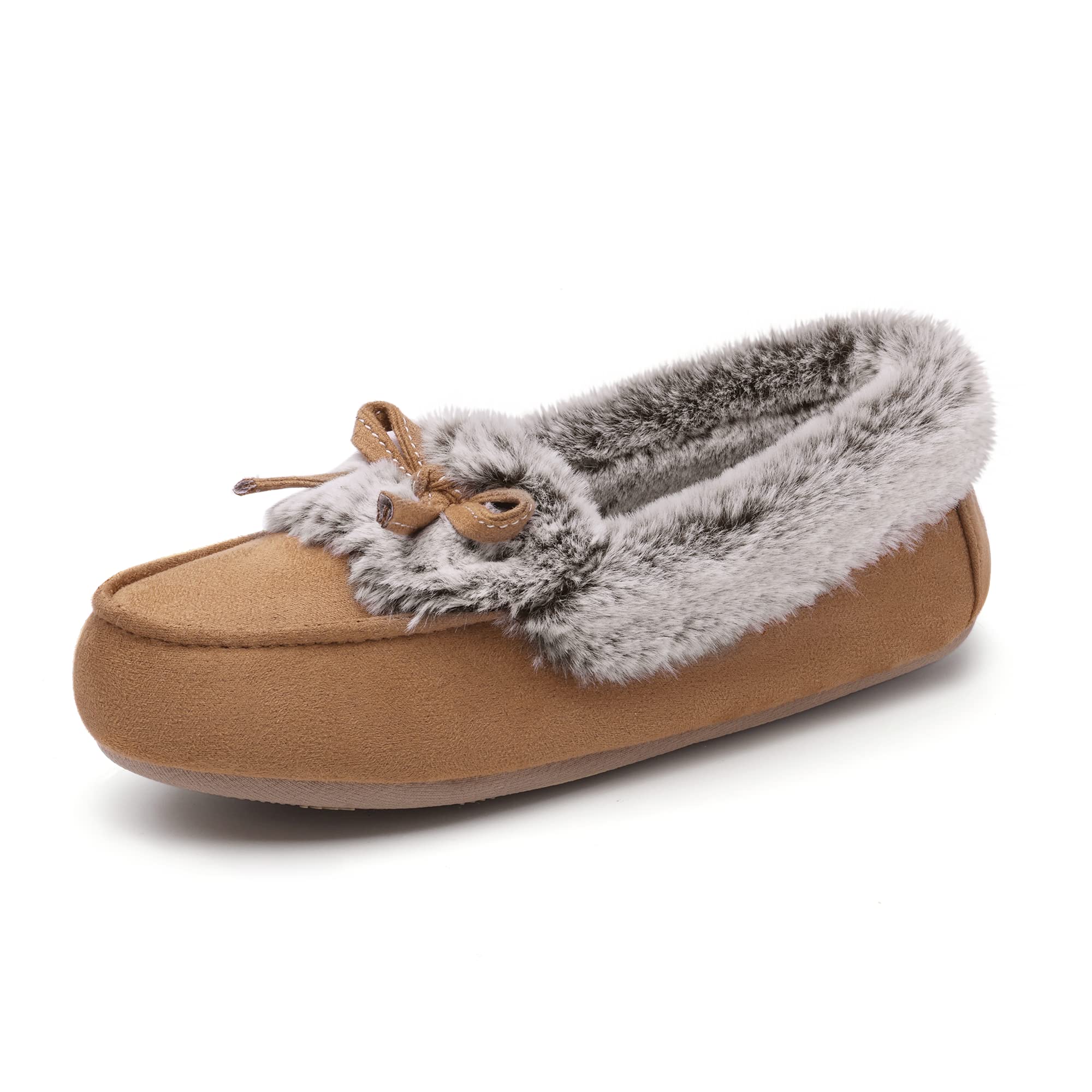 Dream Pairs Women's Fuzzy Furry Slippers - Warm Faux Fur Lined Non-Slip Indoor/Outdoor House Shoes for Winter & Christmas | Cozy Bedroom, Lounge & Gift Idea