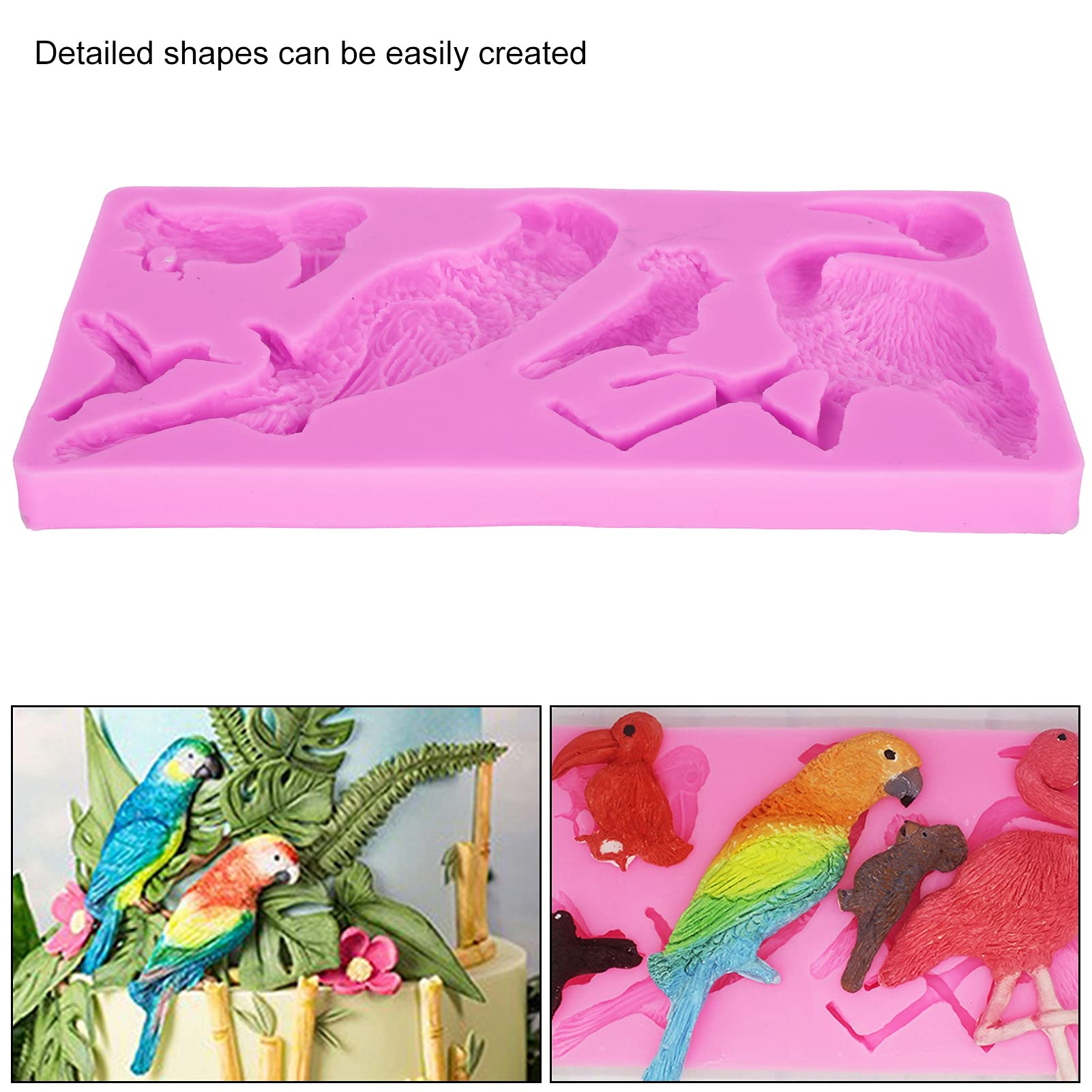 Premium Silicone Fondant Molds - Flamingo & Bird Shapes for Cake Decorating, Chocolate Making & Candy Crafts | Perfect for Birthday Cakes, Cupcakes, DIY Desserts & Baking Gifts