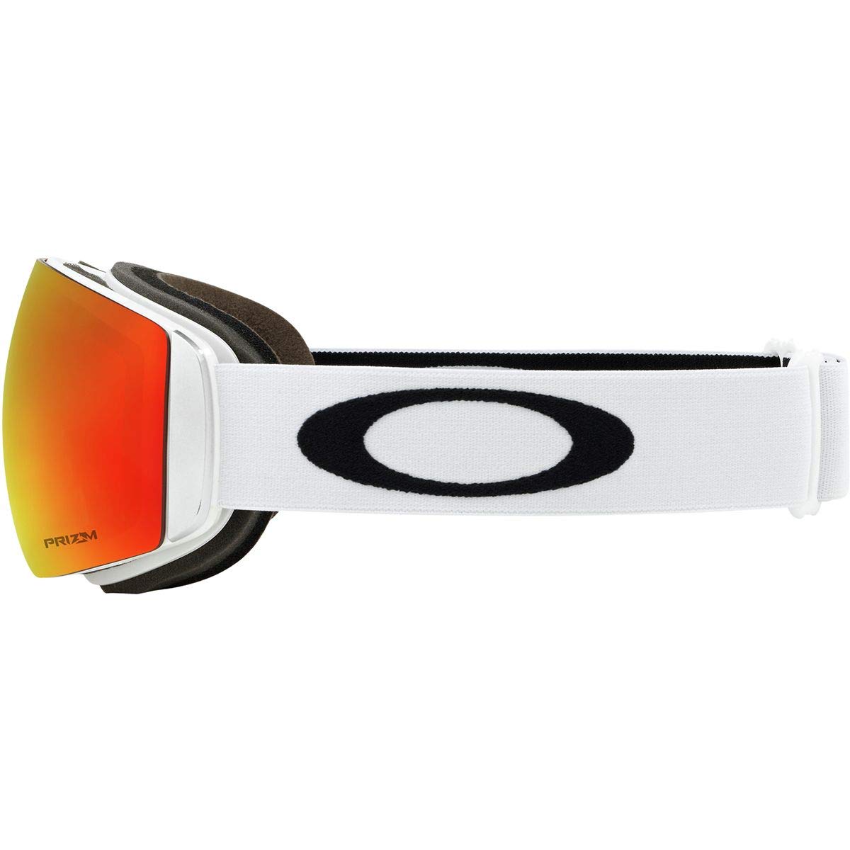 Oakley Flight Deck M Prizm Ski Goggles - Matte White/Prizm Torch Iridium Lens - One Size - UV Protection & Anti-Fog for Snowboarding & Winter Sports