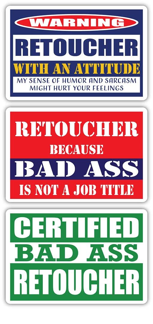 Certified Bad Ass Reticker Stickers (3-Pack) - Funny Job Occupation Vinyl Decals for Laptops, Hard Hats & Windows - Durable 3M Vinyl Career Gift for Professionals | Perfect for Office Decor, Work Equipment & Personal Belongings