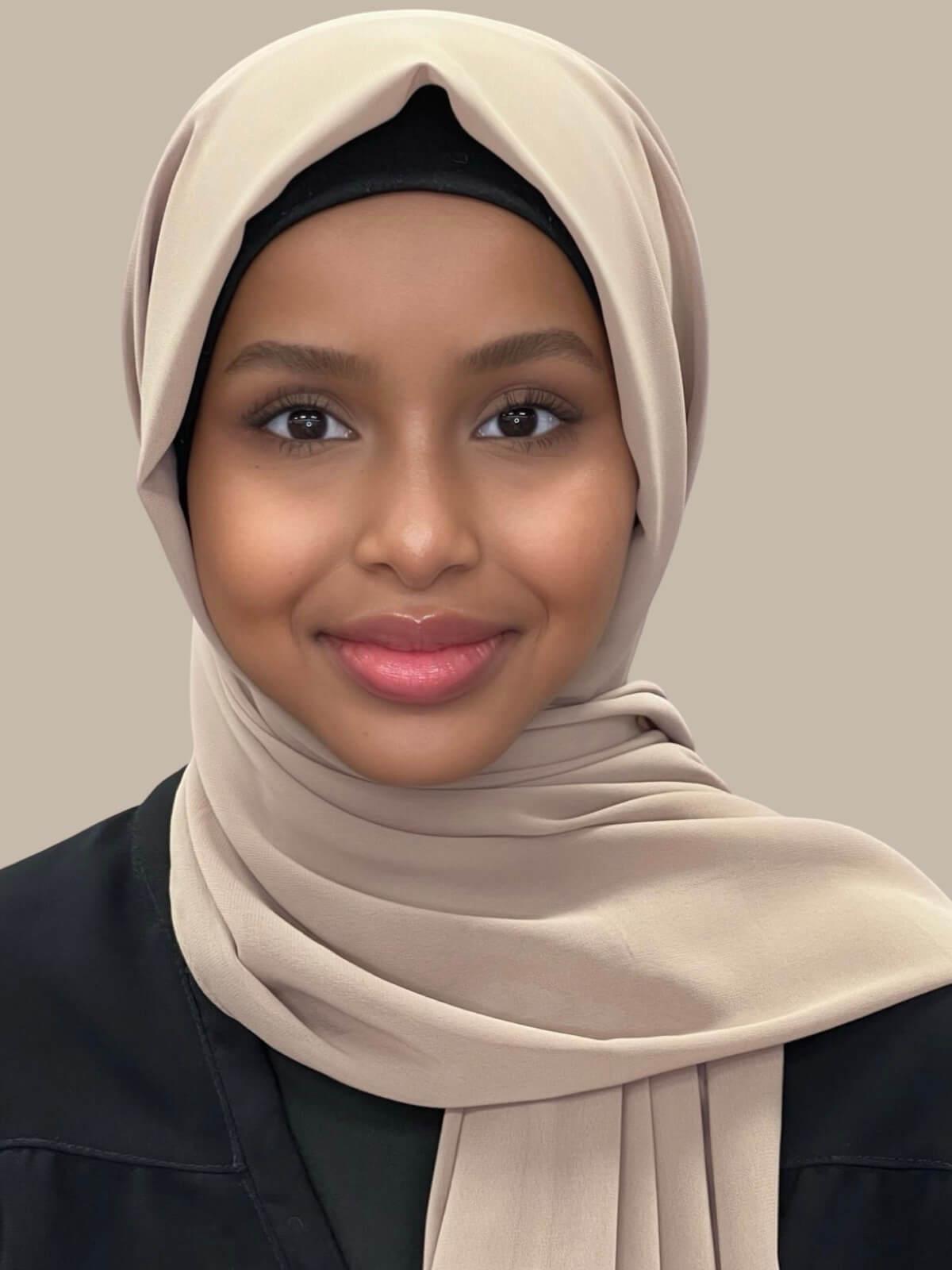 Premium Luxury Chiffon Hijab Scarf - Soft & Breathable Muslim Headscarf for Women - Elegant Oak Color - Perfect for Daily Wear, Prayer, and Special Occasions