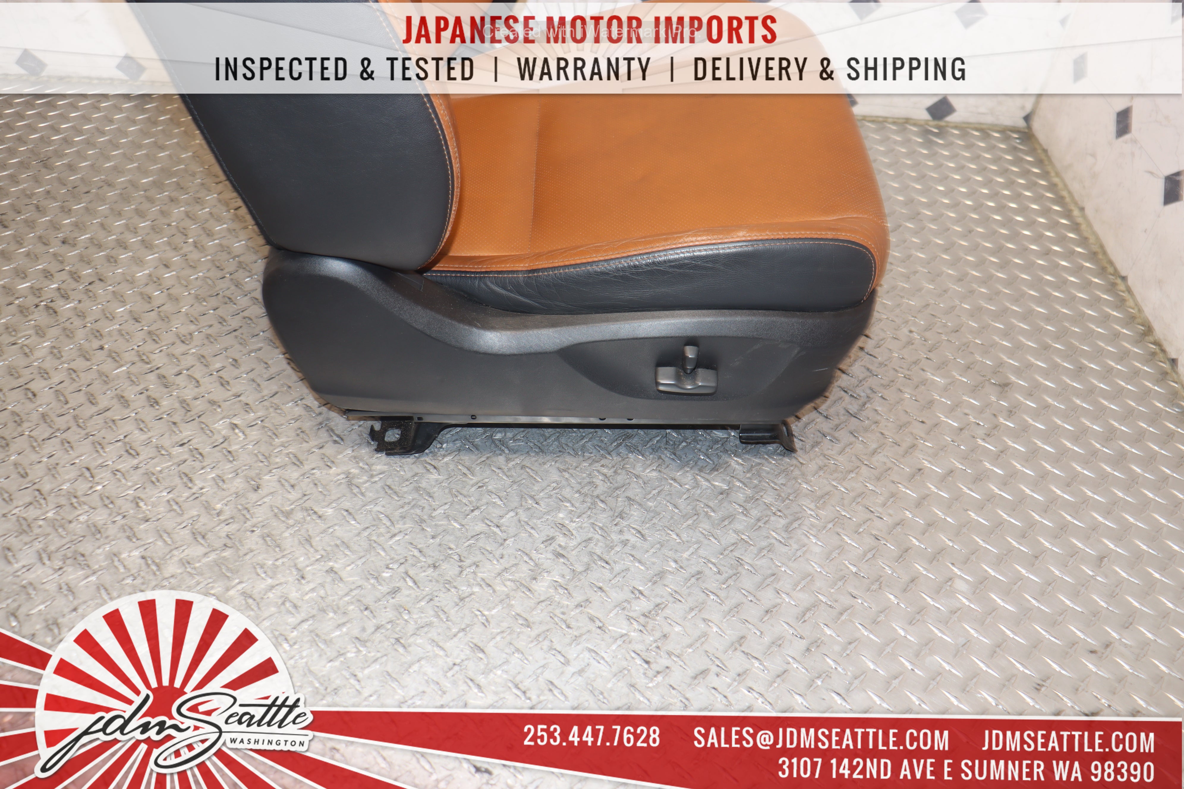2008-2014 Subaru Impreza WRX STI Premium GRB GVF Complete Leather Power Seats Set with Steering Wheel - Front & Rear Seats for JDM Car Enthusiasts | Perfect for Upgrades & Restorations